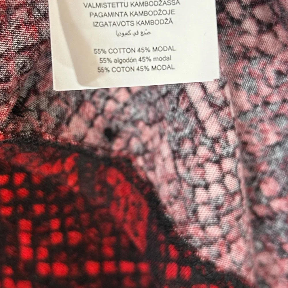 Michael Kors Red Snake Print Blouse Size XS
